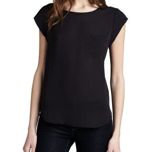 Joie “Rancher” navy silk blouse